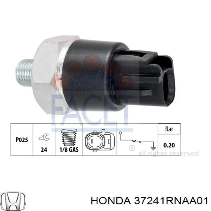 Манометри (показник тиску масла) Honda 37241RNAA01 ціна, від 5.62 USD
