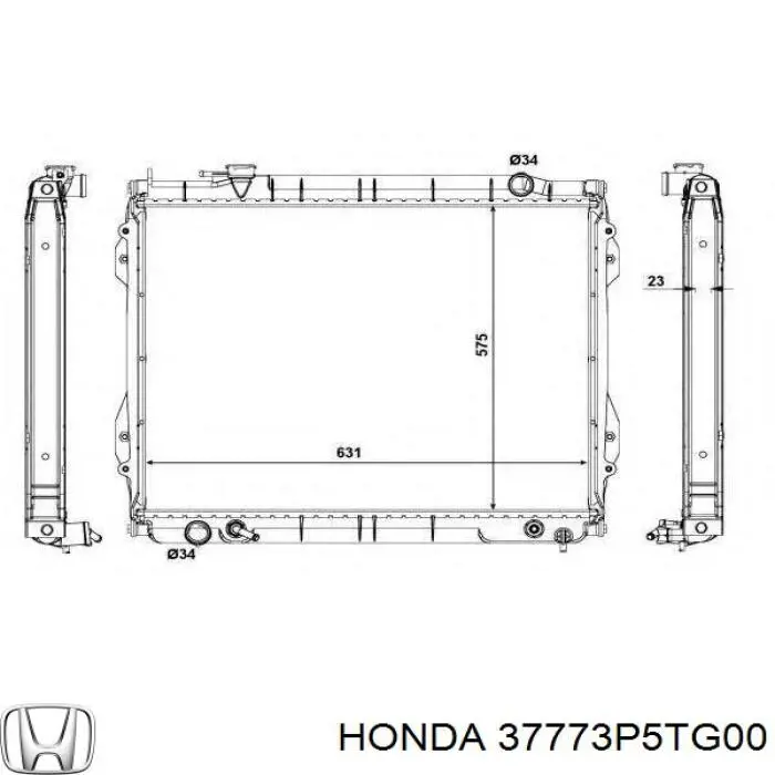 Купити 37773P5TG00 Honda Датчик включення вентилятора