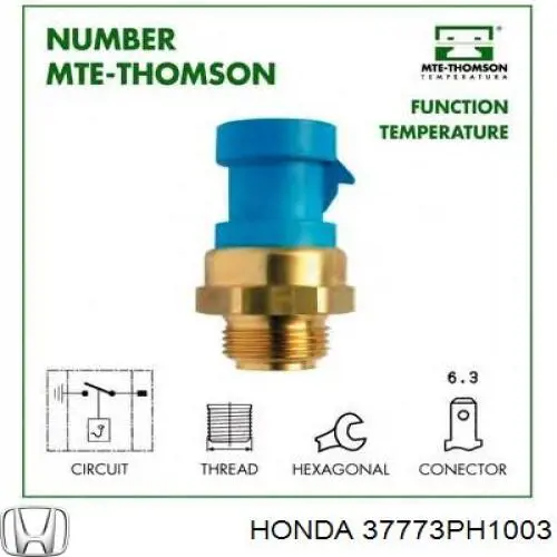 Датчик температури радіатора Honda 37773PH1003 ціна, від 11.56 USD