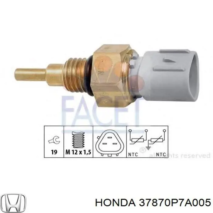 Датчик температури радіатора Honda 37870P7A005 ціна, від 11.25 USD