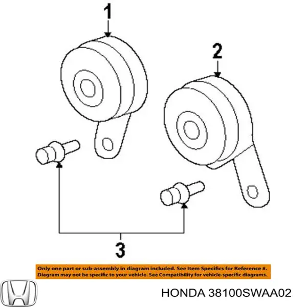 Сигнал звукової, клаксон Honda 38100SWAA02 ціна, від 12.67 USD