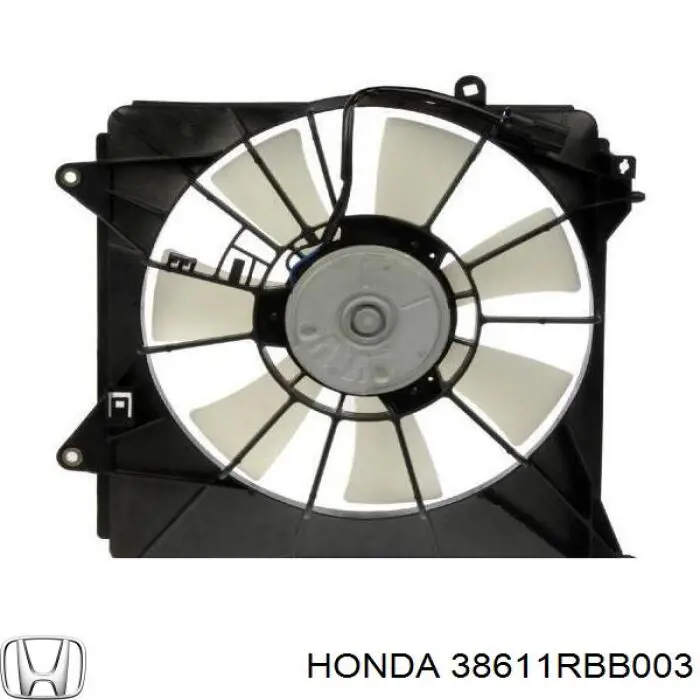 38611RBB003 Honda вентилятор/крильчатка радіатора охолодження, правий