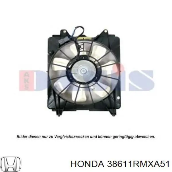 38611RMXA51 Honda вентилятор/крильчатка радіатора охолодження