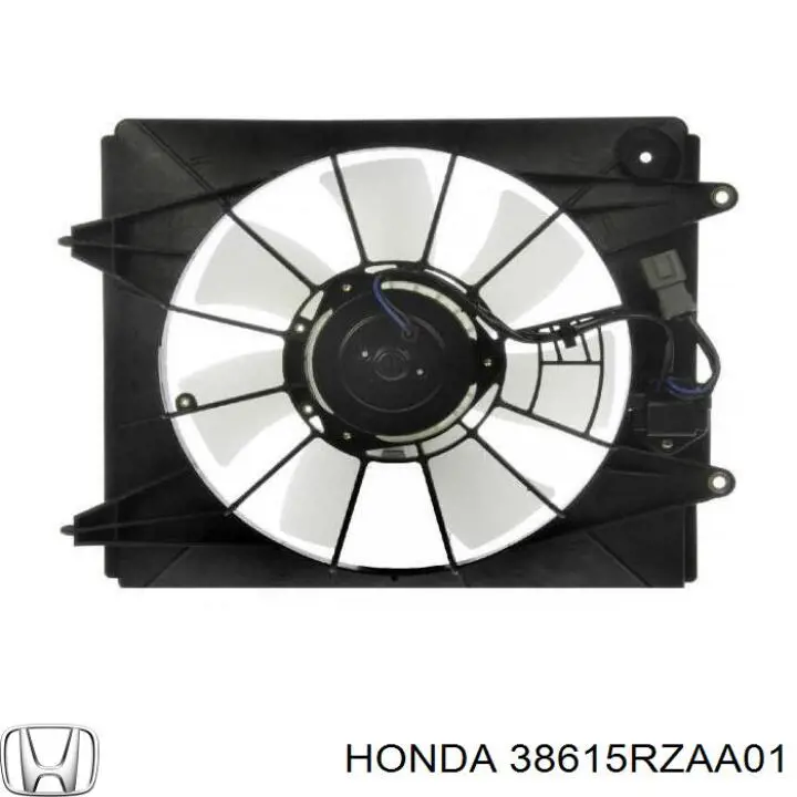 38615RZAA01 Honda дифузор (кожух радіатора кондиціонера)