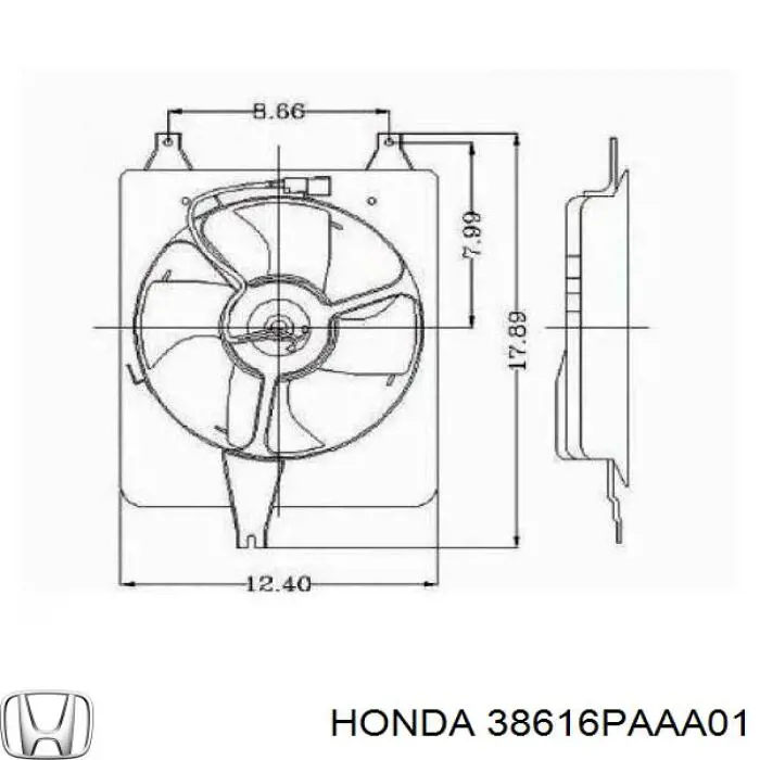 38616PAAA01 Honda двигун вентилятора кондиціонера