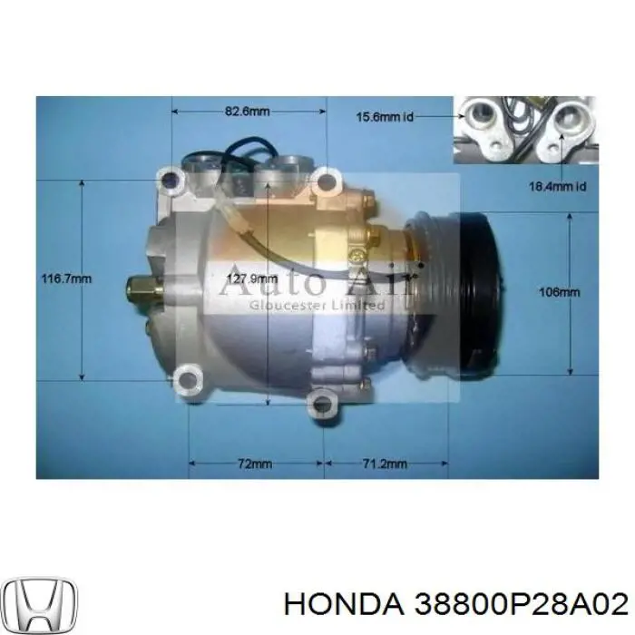 Шків компресора кондиціонера Honda 38800P28A02 ціна, від 79.02 USD