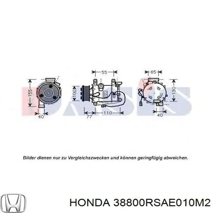 38800RSAE010M2 Honda компресор кондиціонера