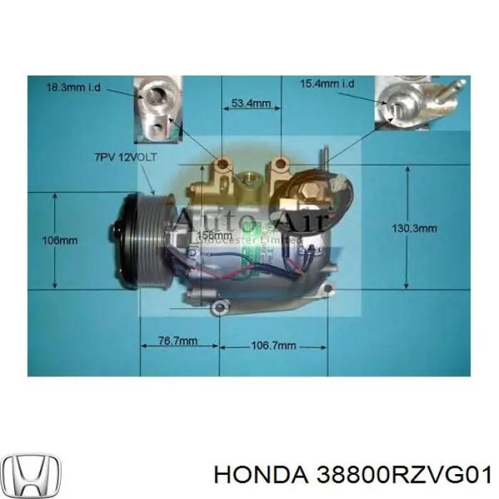 Компресор системи кондиціювання Honda 38800RZVG01 ціна, від 202.93 USD