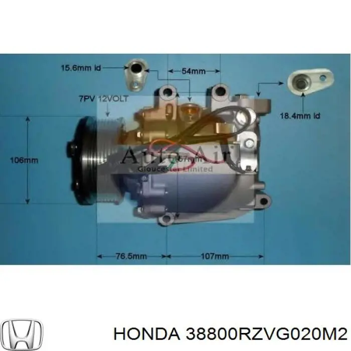 38800RZVG020M2 Honda компресор кондиціонера