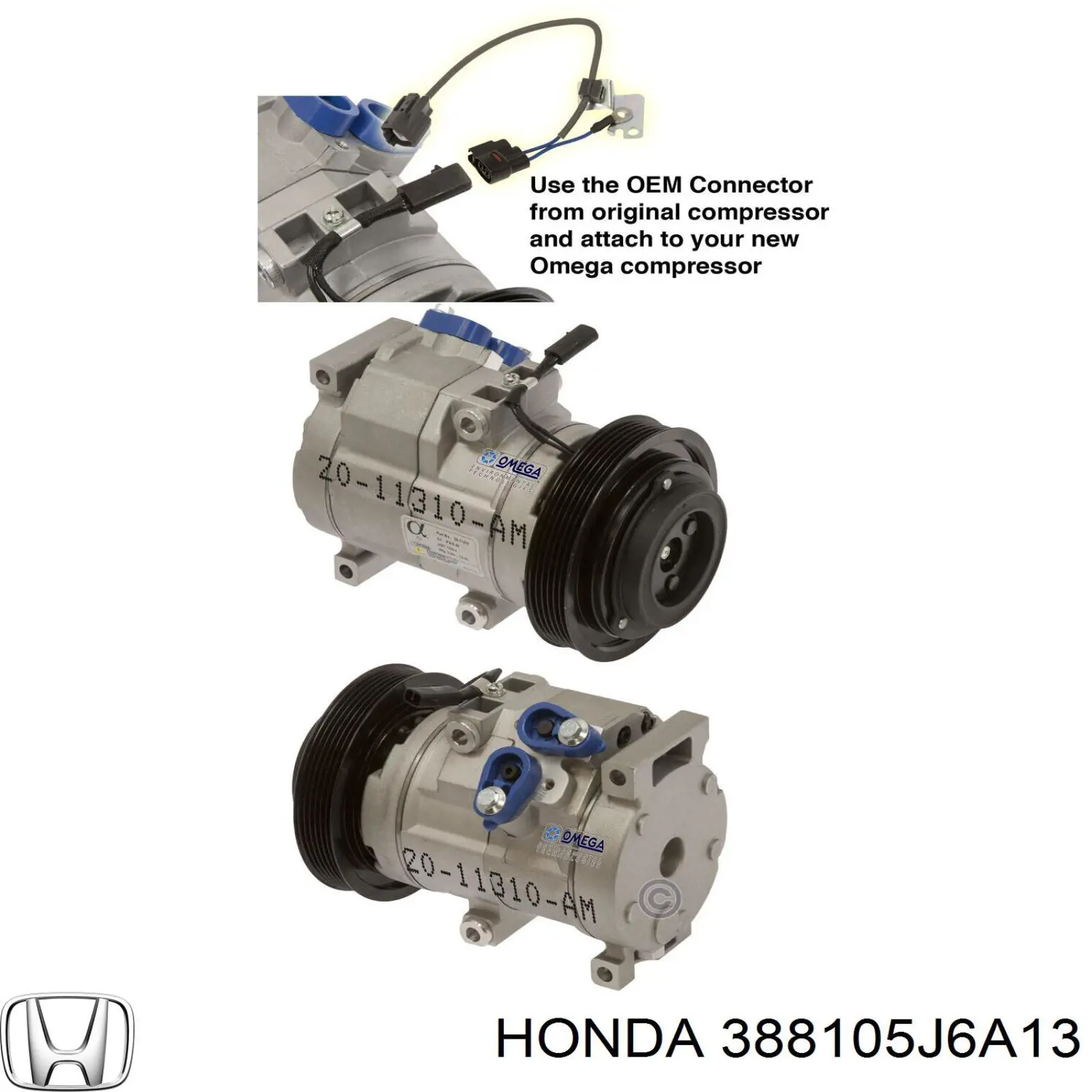 Купити 388105J6A13 Honda Компресор кліматичної установки