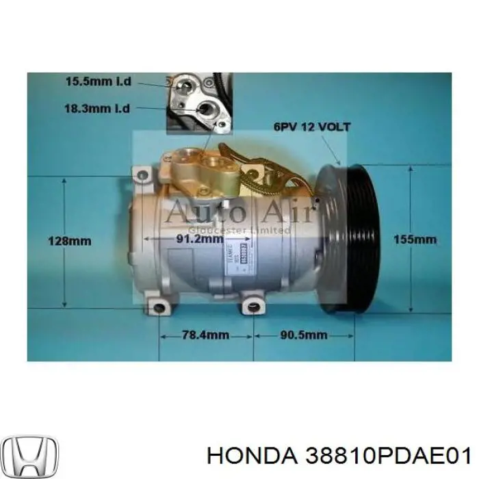 Компресор системи кондиціювання Honda 38810PDAE01 ціна, від 66.09 USD