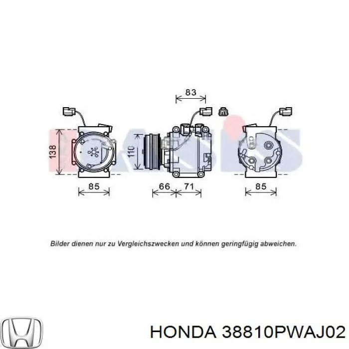 38810PWAJ02 Honda компресор кондиціонера