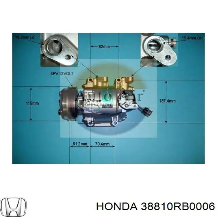 Купити 38810RB0006 Honda Компресор кліматичної установки