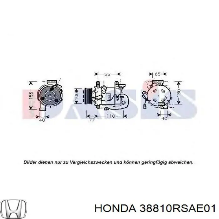 Насос кондиціонера Honda 38810RSAE01