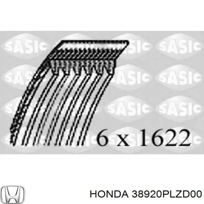 Ремінь приводний, агрегатів 38920PLZD00 Honda