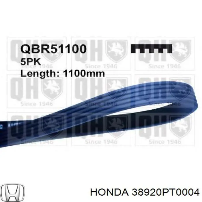 Клиновий ремінь Honda 38920PT0004 ціна, від 7.06 USD