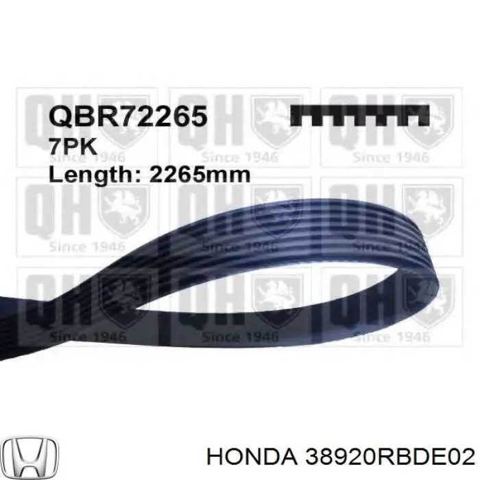 Клиновий ремінь Honda 38920RBDE02 ціна, від 23.56 USD