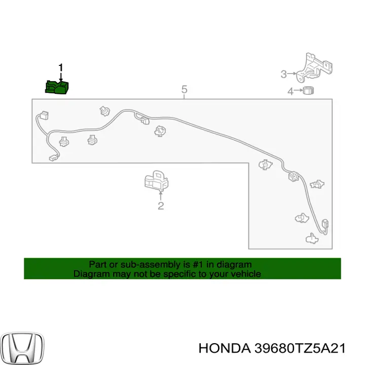 39680TZ5A21 Honda Датчик сигналізації парковки (парктронік), задній