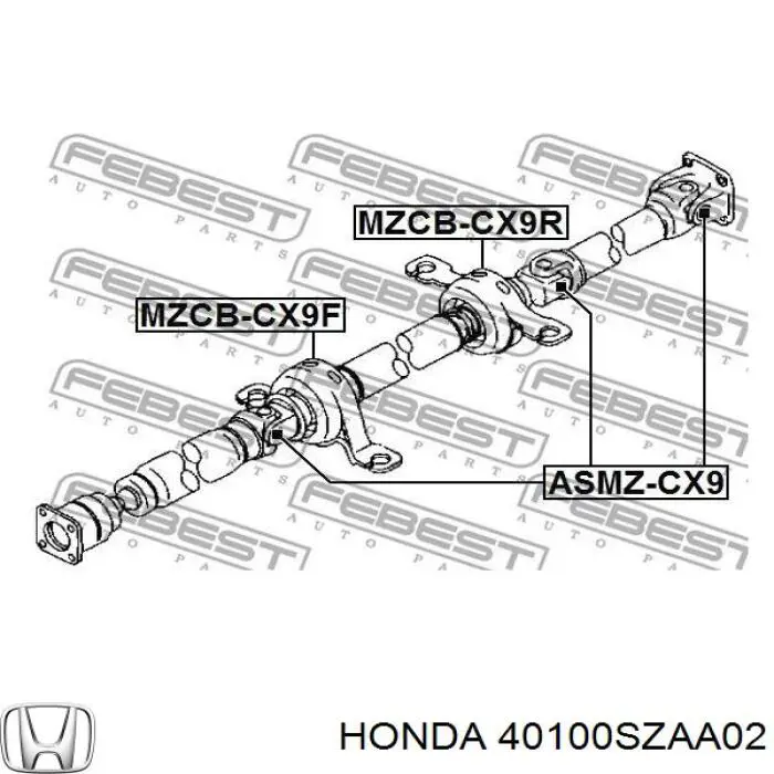 Купити 40100SZAA02 Honda Кардан задній