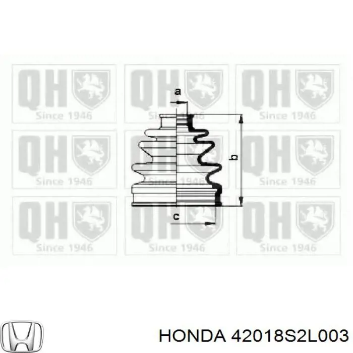 Пильник зовнішньої гранати, задньої півосі Honda 42018S2L003 ціна, від 8.01 USD