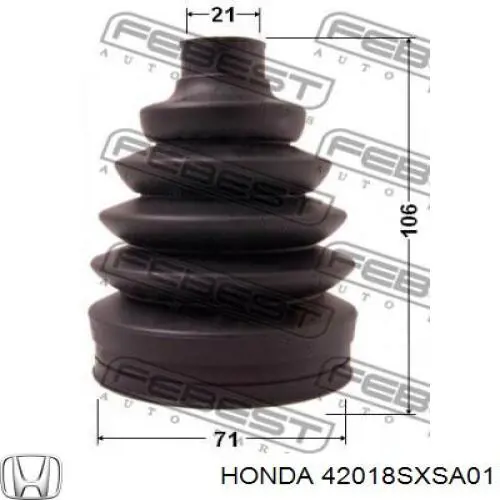 Купити 42018SXSA01 Honda Пильник шарніра приводу