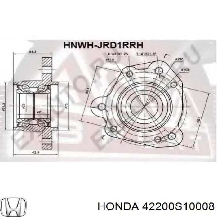 Підшипник задньої ступиці HUB14720 NTN