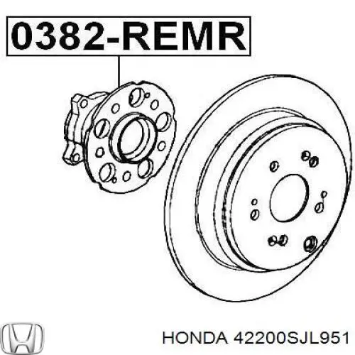  Honda 42200SJL951 ціна, від 432.43 USD