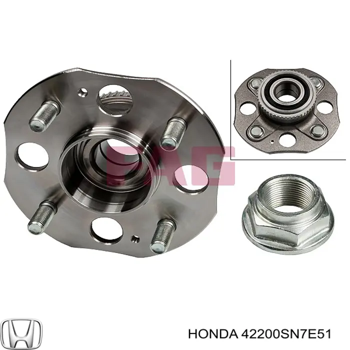 Маточина заднього колеса Honda 42200SN7E51
