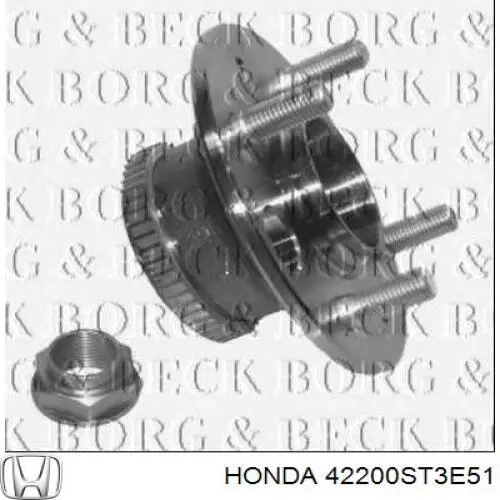 Задня маточина 42200ST3E51 Honda