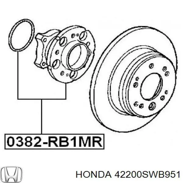 Маточини задніх коліс Honda 42200SWB951 ціна, від 67.12 USD