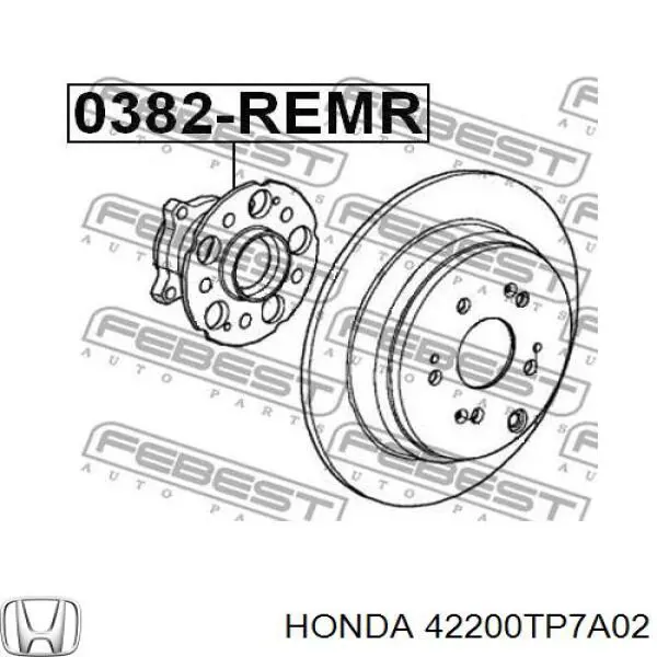 Маточини задніх коліс Honda 42200TP7A02 ціна, від 48.67 USD