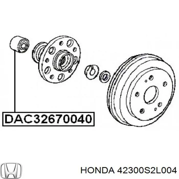 Купити 42300S2L004 Honda Підшипник задньої ступиці