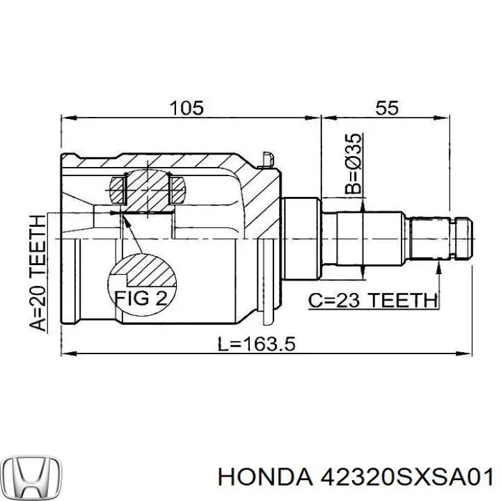 Купити 42320SXSA01 Honda ШРКШ внутрішній, задній