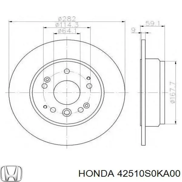 42510S0KA00 Honda Дискові гальма