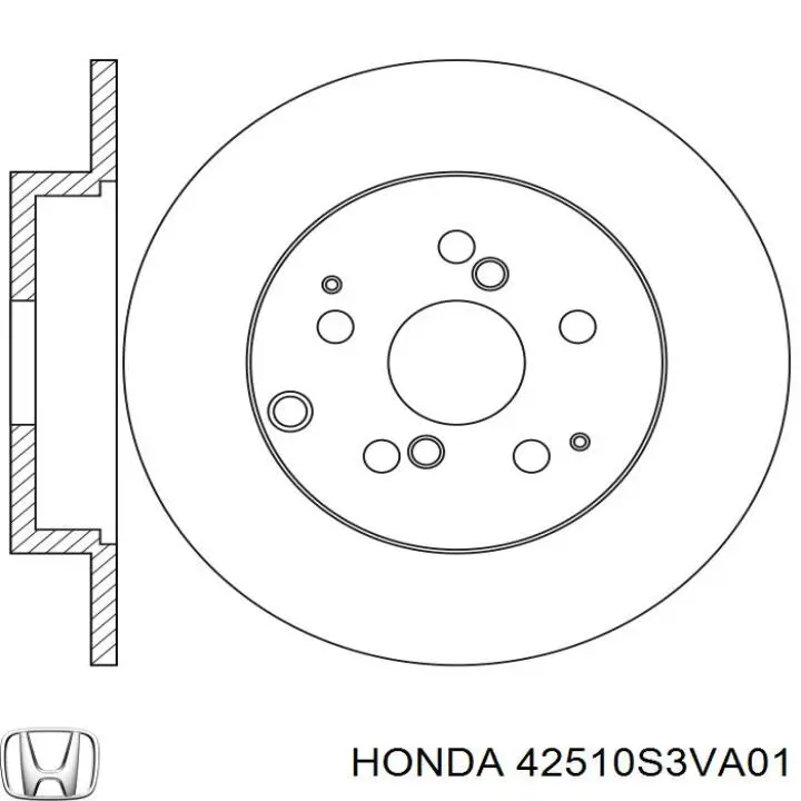 42510S3VA01 Honda диск гальмівний задній
