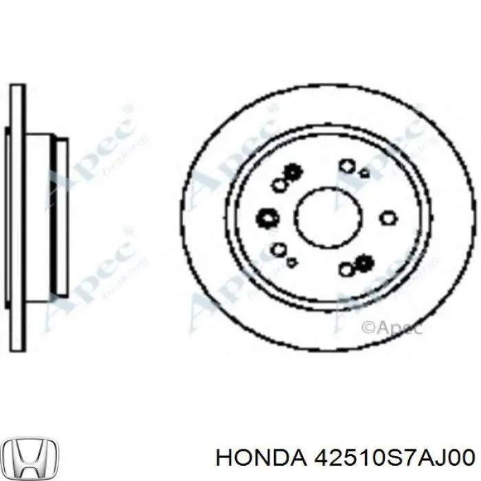 Задні дискові гальма Honda 42510S7AJ00 ціна, від 34.50 USD