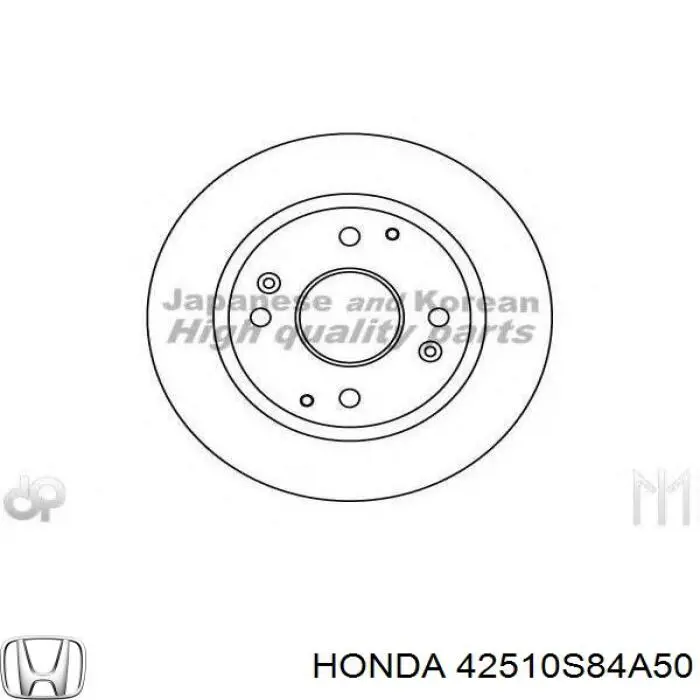 Купити 42510S84A50 Honda Диск заднього гальма