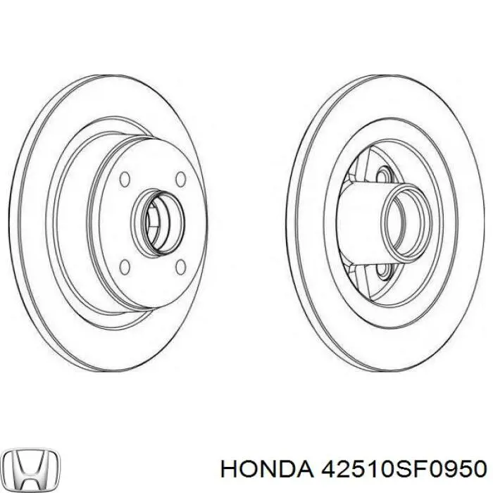 Гальмівні диски 42510SF0950 Honda