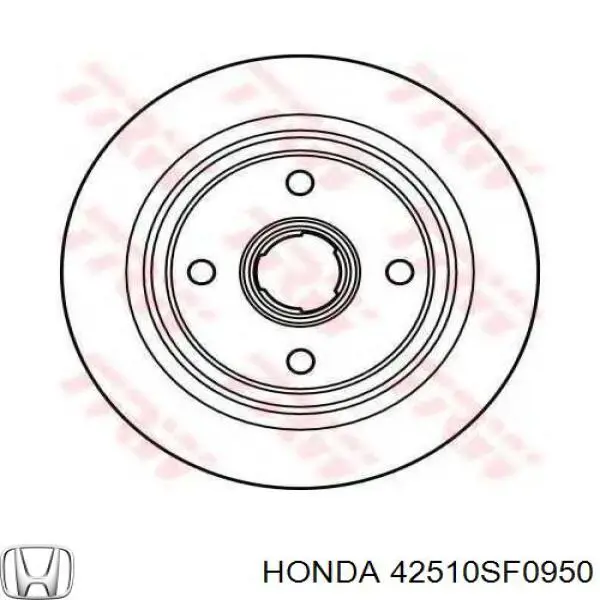 Купити 42510SF0950 Honda Диск заднього гальма