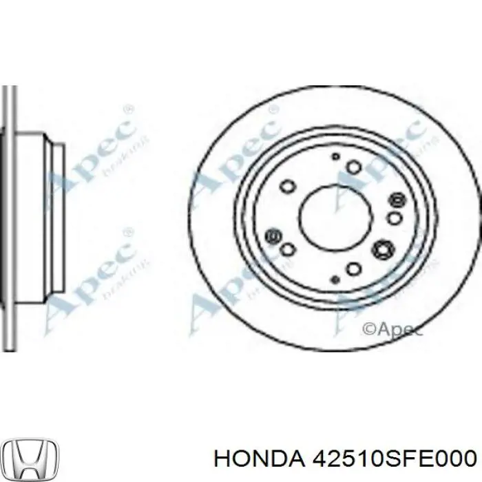 42510SFE000 Honda диск гальмівний задній