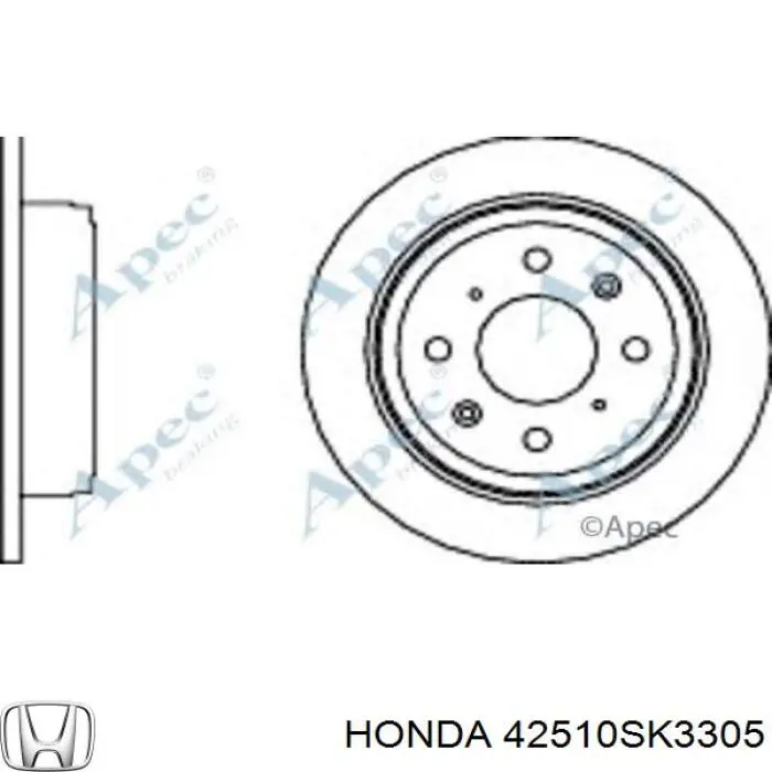 Задні дискові гальма Honda 42510SK3305 ціна, від 19.89 USD