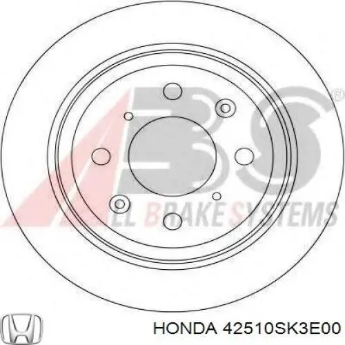 42510SK3E00 Honda Дискові гальма