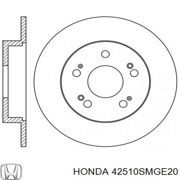 Купити 42510SMGE20 Honda Диск заднього гальма