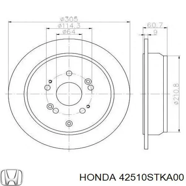 42510STKA00 Honda Дискові гальма