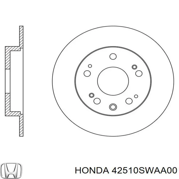 Купити 42510SWAA00 Honda Диск заднього гальма