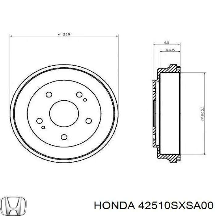 Гальмівні диски 42510SXSA00 Honda