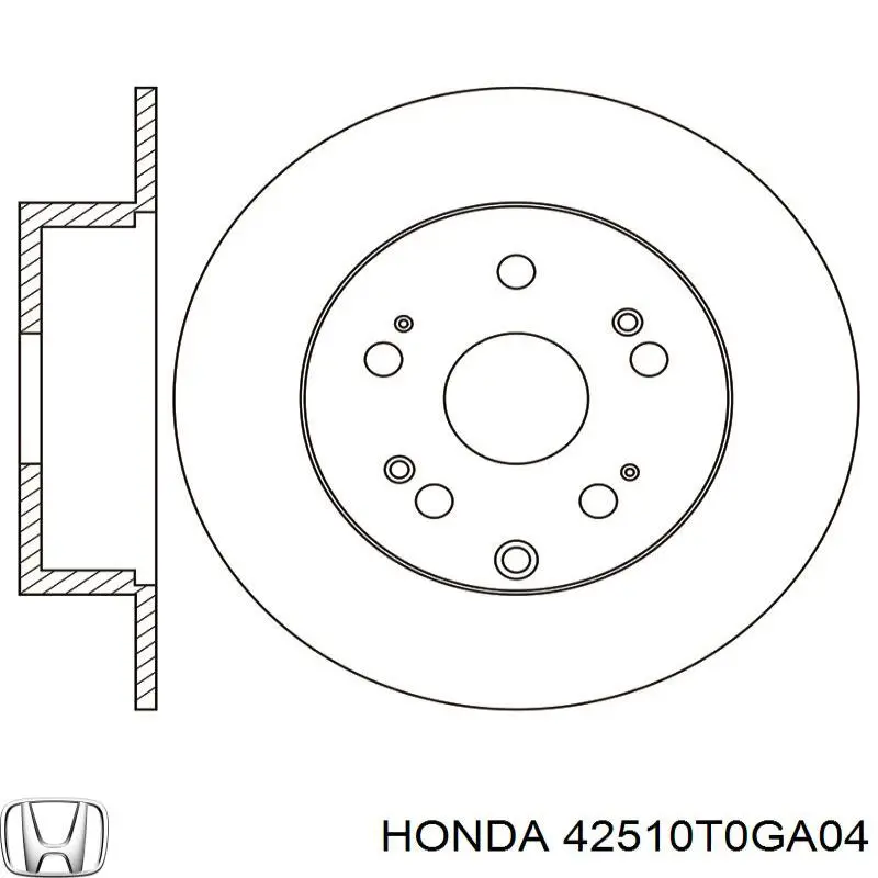 Купити 42510T0GA04 Honda Диск заднього гальма
