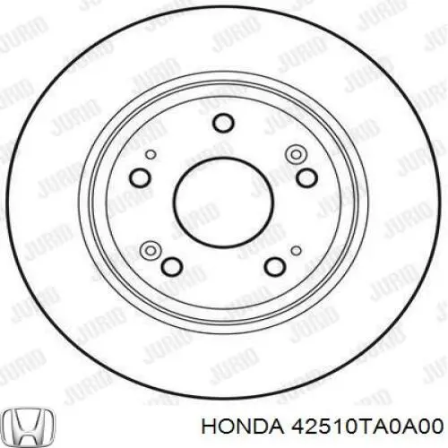 Диск гальмівний задній Honda 42510TA0A00