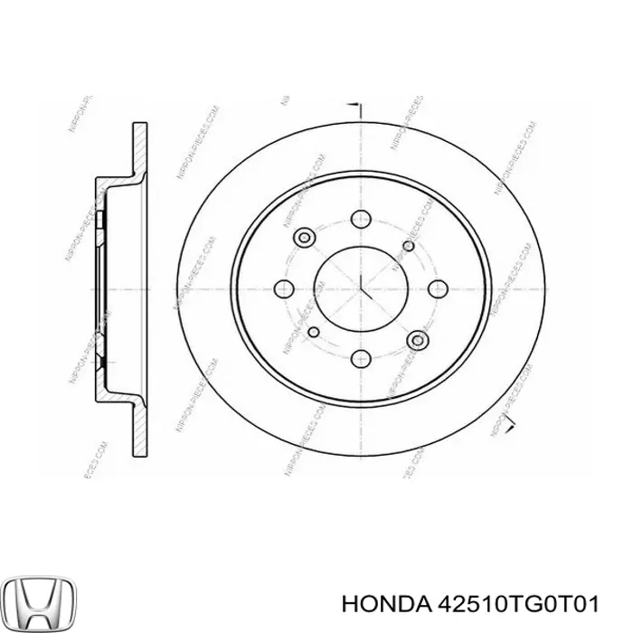 Задні дискові гальма Honda 42510TG0T01 ціна, від 29.29 USD