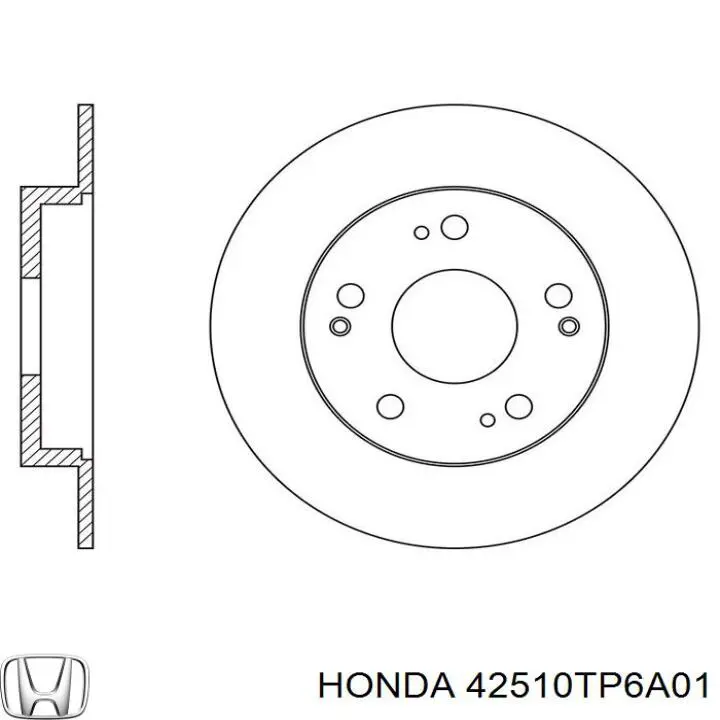 42510TP6A01 Honda диск гальмівний задній